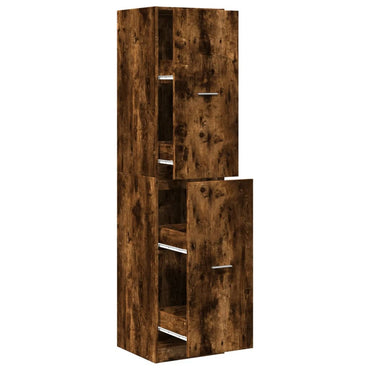vidaXL Apothekerschrank Räuchereiche 40x41x174,5 cm Holzwerkstoff