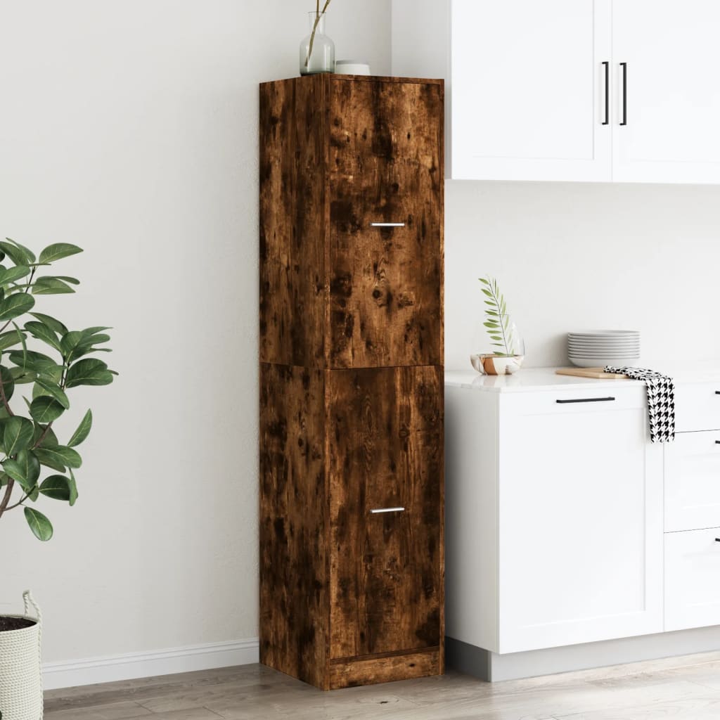 vidaXL Apothekerschrank Räuchereiche 40x41x174,5 cm Holzwerkstoff