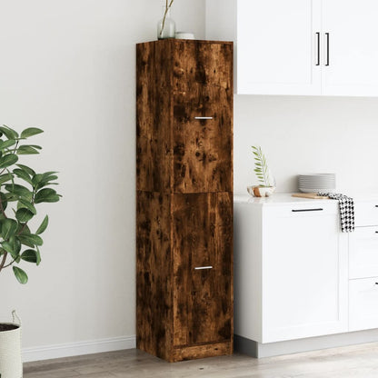 vidaXL Apothekerschrank Räuchereiche 40x41x174,5 cm Holzwerkstoff