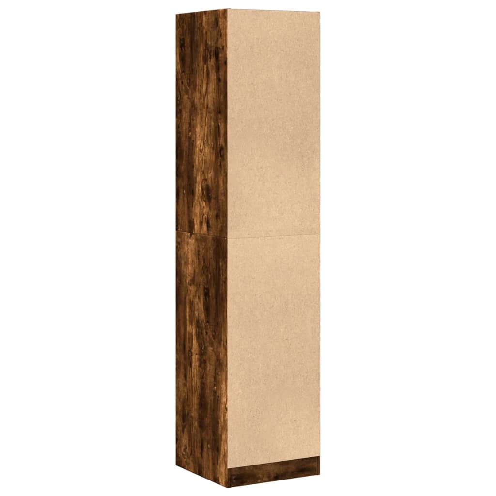 vidaXL Apothekerschrank Räuchereiche 40x41x174,5 cm Holzwerkstoff