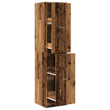 vidaXL Apothekerschrank Altholz-Optik 40x41x174,5 cm Holzwerkstoff