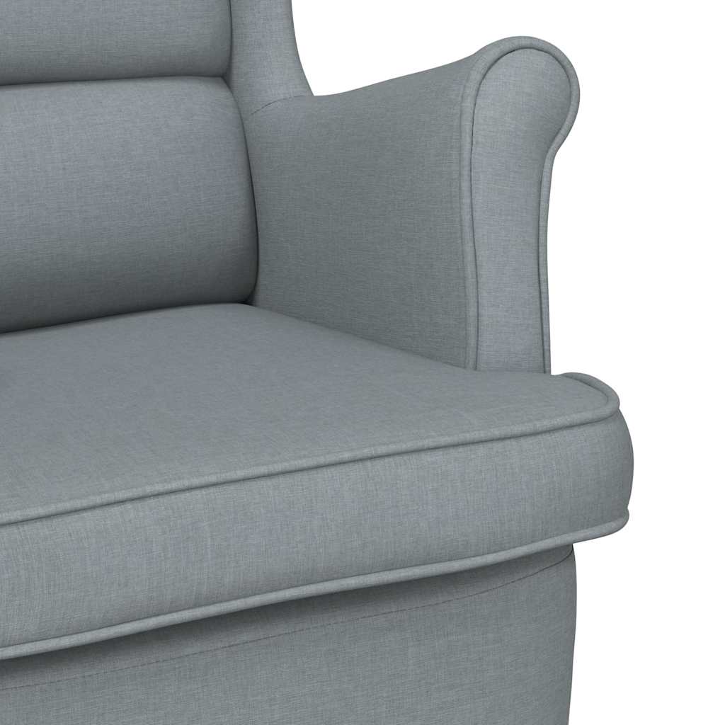vidaXL Sessel Hellgrau 74x84x100 cm Stoff