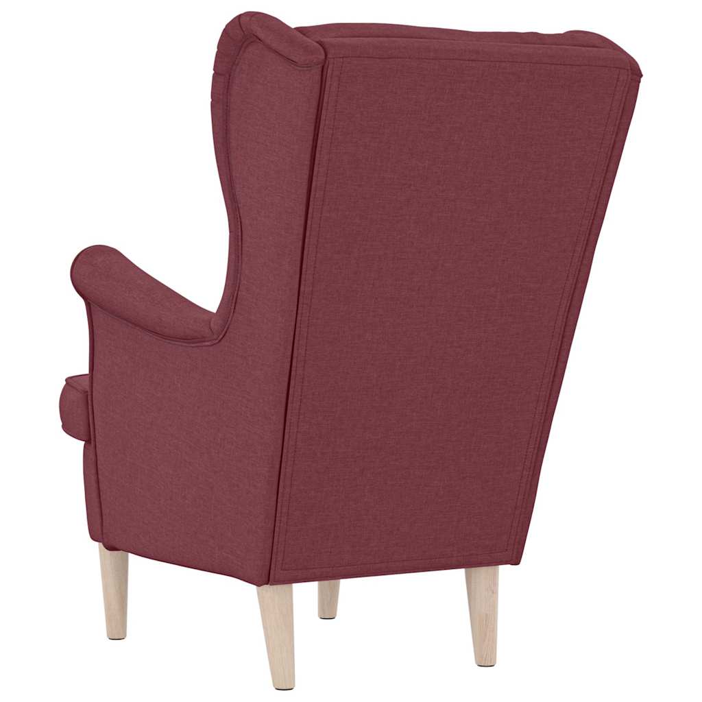 vidaXL Sessel Weinrot 74x84x100 cm Stoff