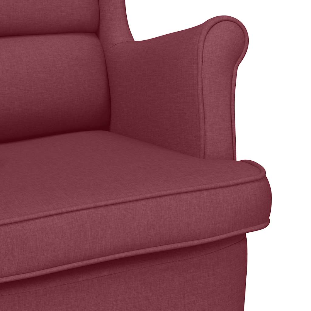 vidaXL Sessel Weinrot 74x84x100 cm Stoff