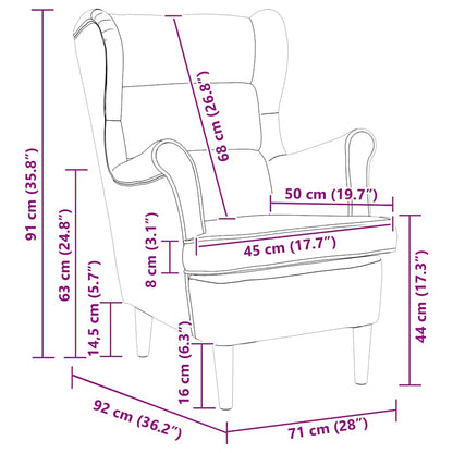 vidaXL Sessel Weinrot 74x84x100 cm Stoff