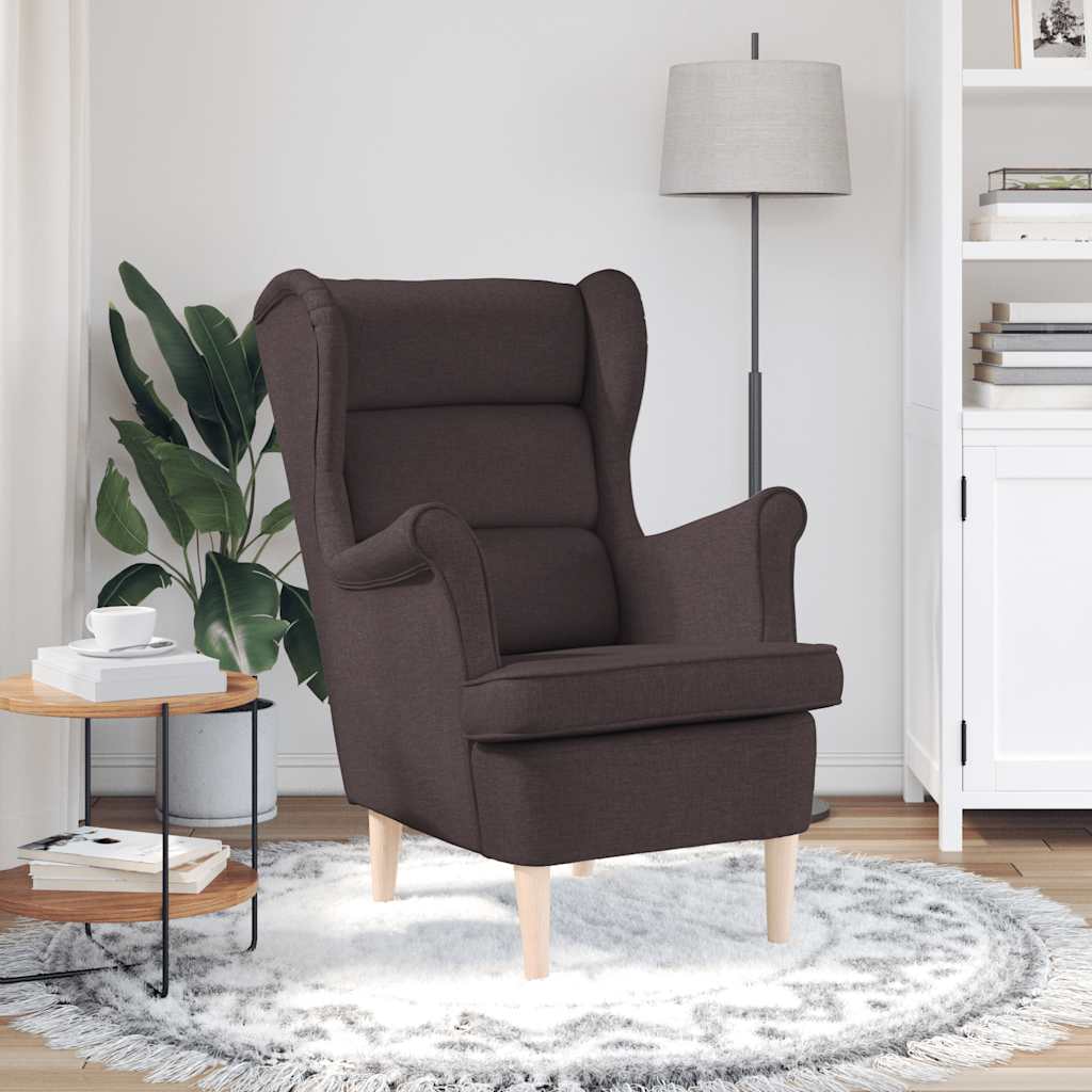 vidaXL Sessel Dunkelbraun 74x84x100 cm Stoff