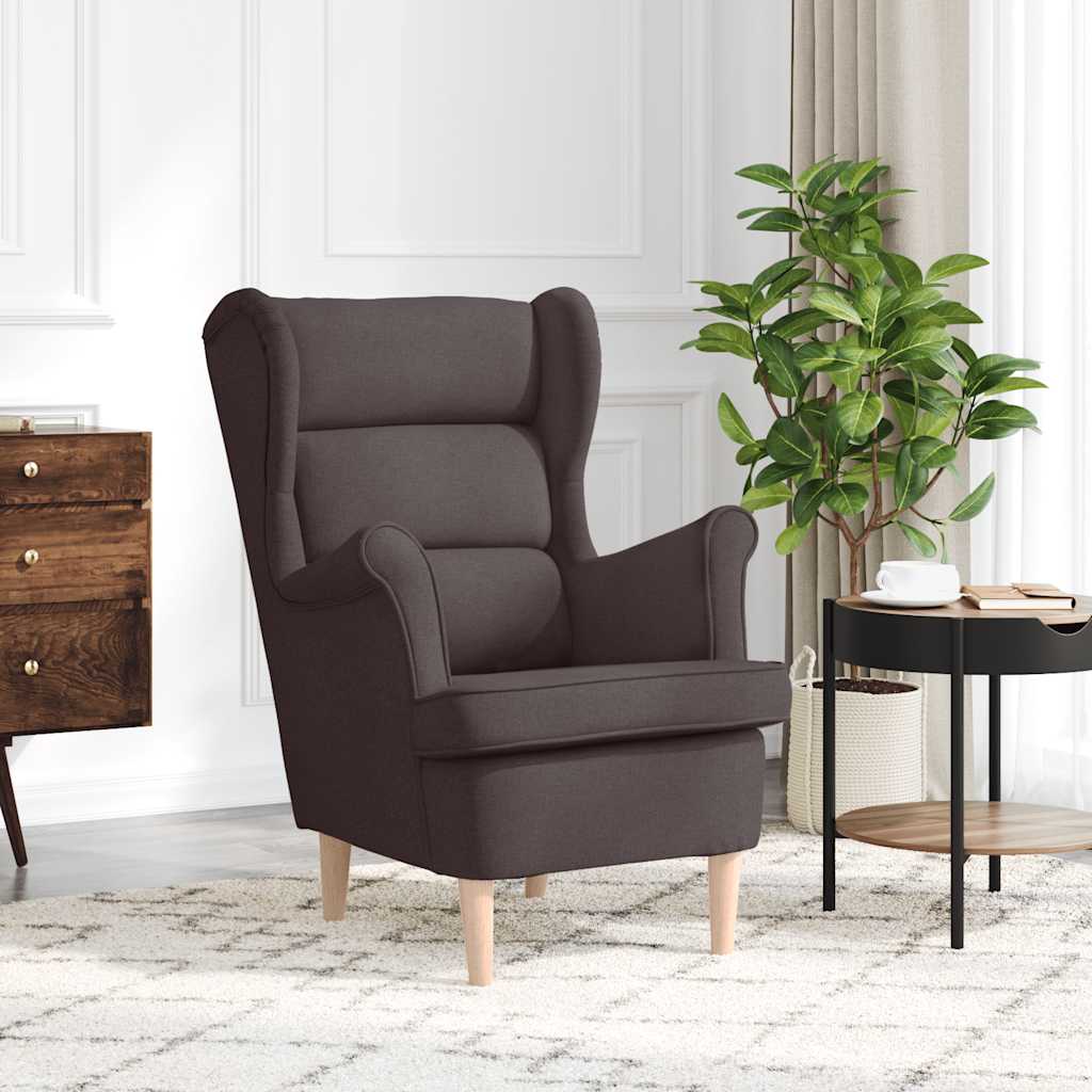 vidaXL Sessel Dunkelbraun 74x84x100 cm Stoff