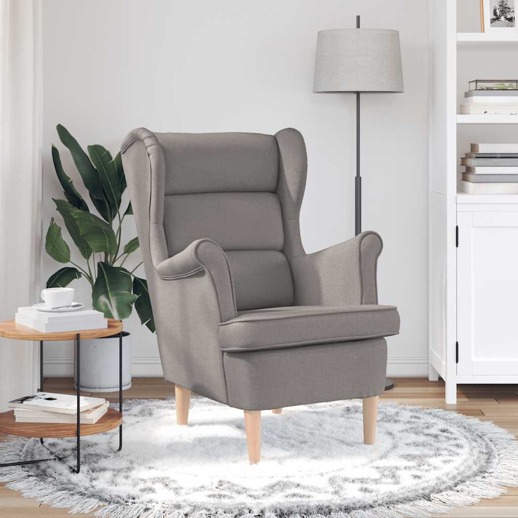 vidaXL Fauteuil taupe 74x84x100 cm tissu
