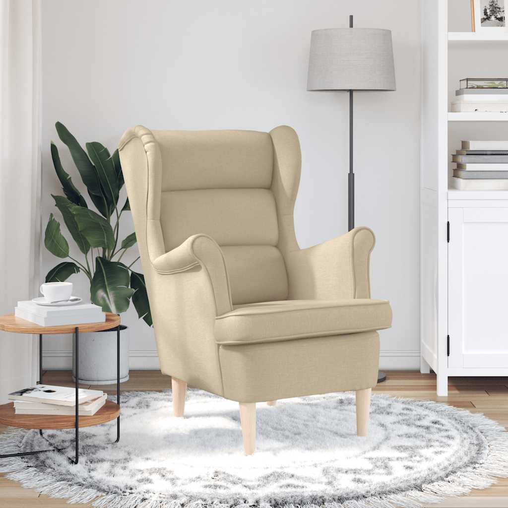 vidaXL Sessel Creme 74x84x100 cm Stoff