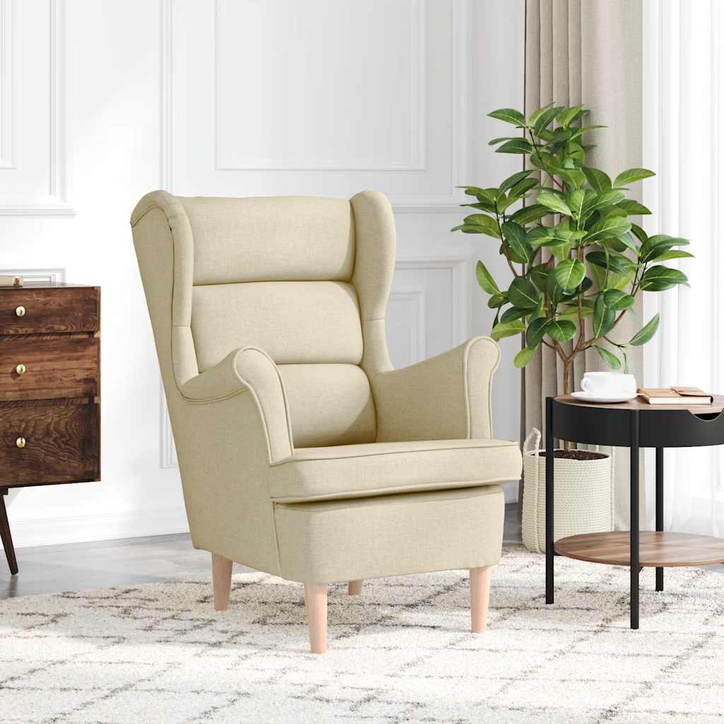 vidaXL Sessel Creme 74x84x100 cm Stoff