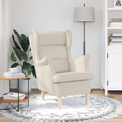 vidaXL Fauteuil blanc 74x84x100 cm lin