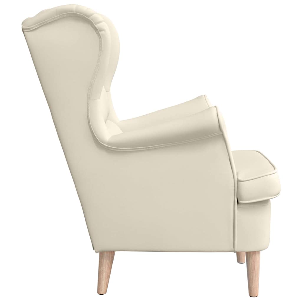 vidaXL Fauteuil blanc 74x84x100 cm lin