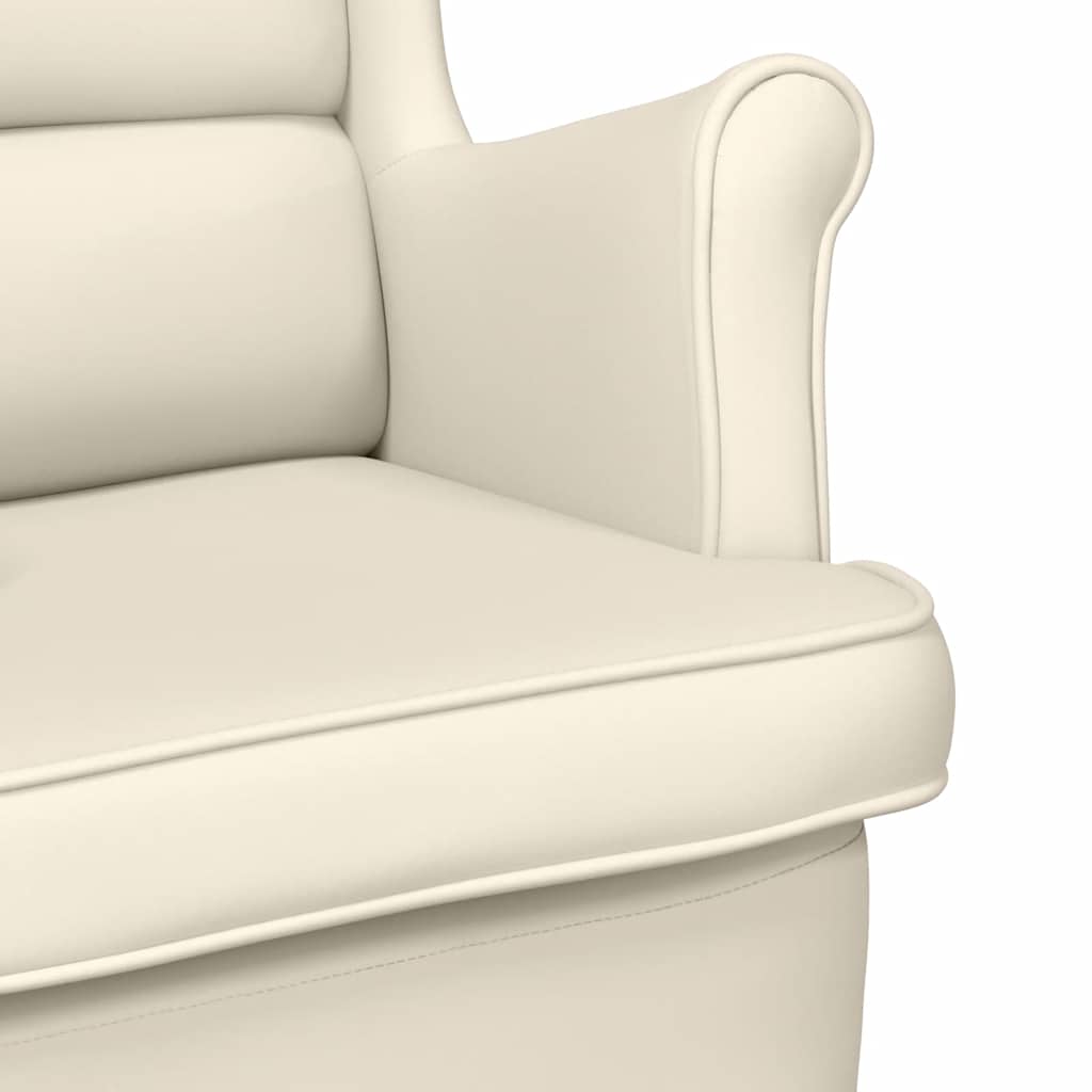 vidaXL Fauteuil blanc 74x84x100 cm lin