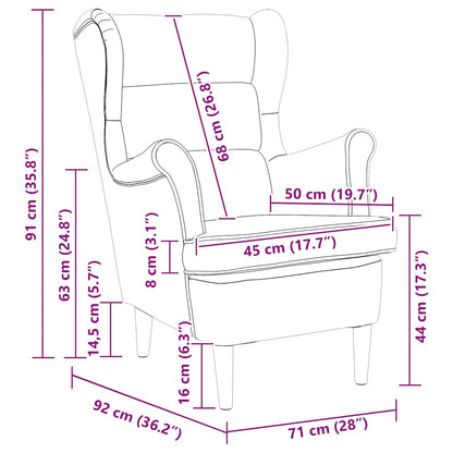 vidaXL Fauteuil blanc 74x84x100 cm lin