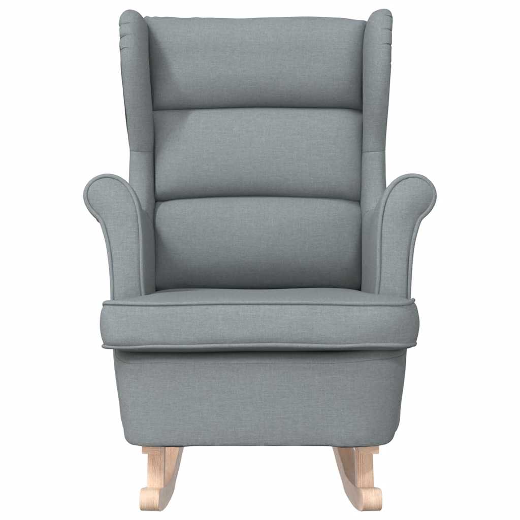 vidaXL Schaukelsessel Hellgrau 74x90x102 cm Stoff