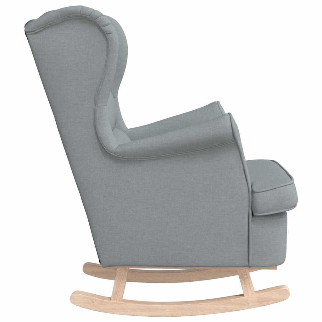 vidaXL Schaukelsessel Hellgrau 74x90x102 cm Stoff