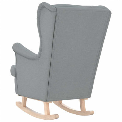 vidaXL Schaukelsessel Hellgrau 74x90x102 cm Stoff