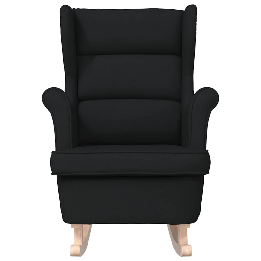 vidaXL Fauteuil à bascule noir 74x90x102 cm tissu