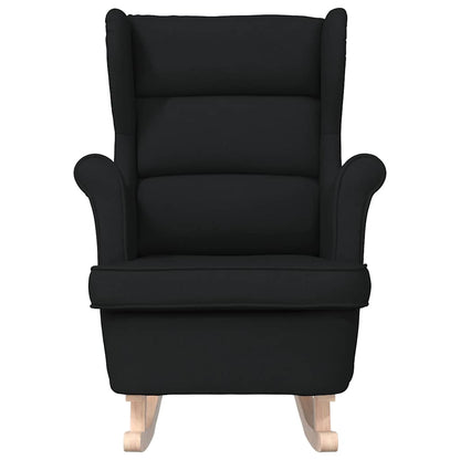 vidaXL Fauteuil à bascule noir 74x90x102 cm tissu