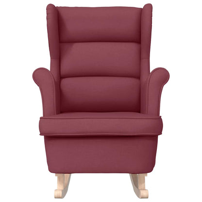 vidaXL Fauteuil à bascule rouge bordeaux 74x90x102 cm tissu