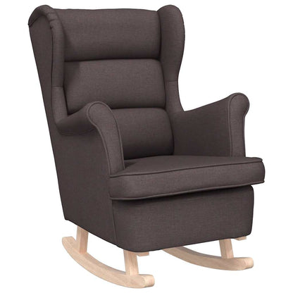 vidaXL Fauteuil à bascule marron foncé 74x90x102 cm Tissu