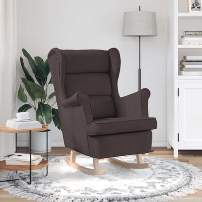 vidaXL Fauteuil à bascule marron foncé 74x90x102 cm Tissu