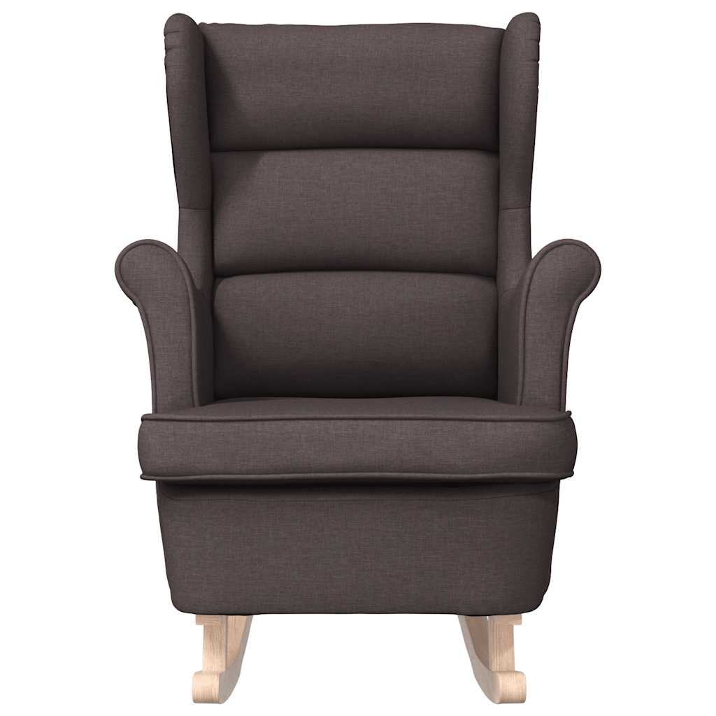 vidaXL Fauteuil à bascule marron foncé 74x90x102 cm Tissu