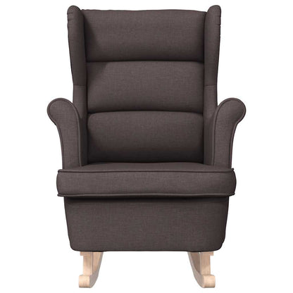 vidaXL Fauteuil à bascule marron foncé 74x90x102 cm Tissu