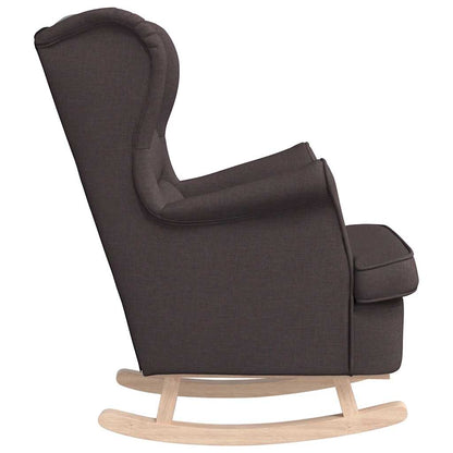 vidaXL Fauteuil à bascule marron foncé 74x90x102 cm Tissu