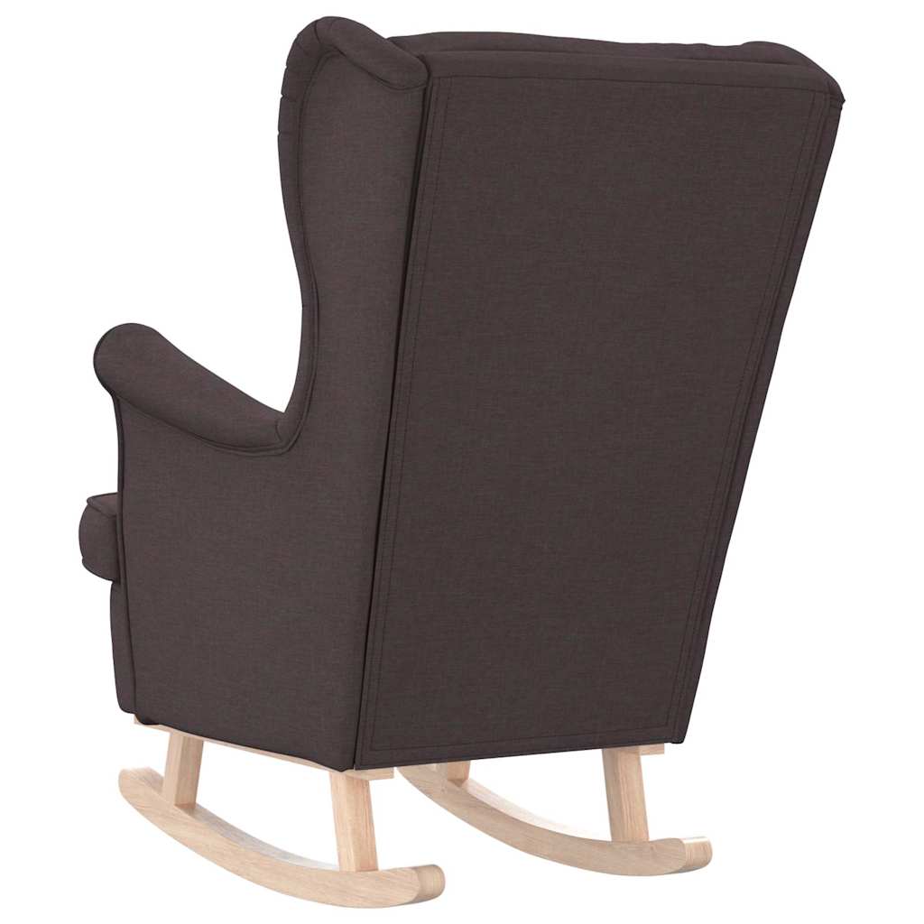 vidaXL Fauteuil à bascule marron foncé 74x90x102 cm Tissu