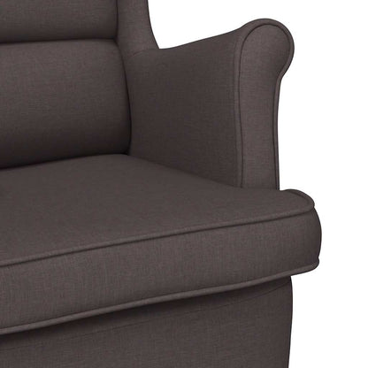 vidaXL Fauteuil à bascule marron foncé 74x90x102 cm Tissu