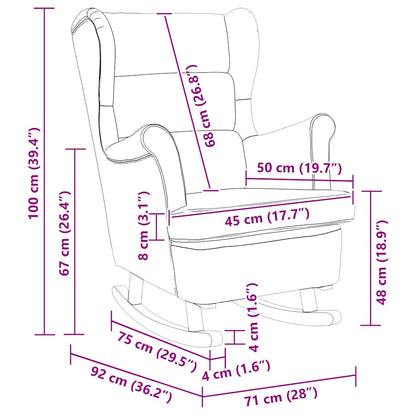 vidaXL Schaukelsessel Dunkelgrün 74x90x102 cm Stoff