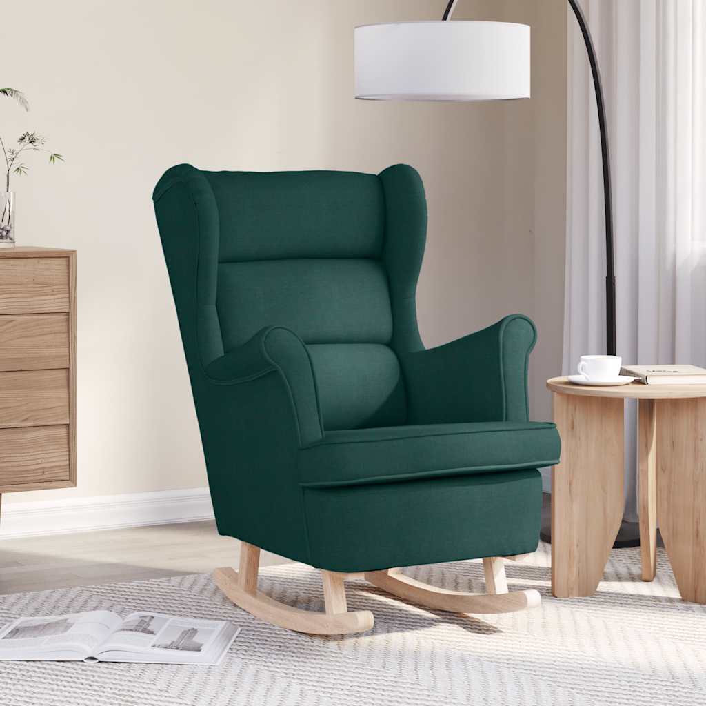 vidaXL Schaukelsessel Dunkelgrün 74x90x102 cm Stoff