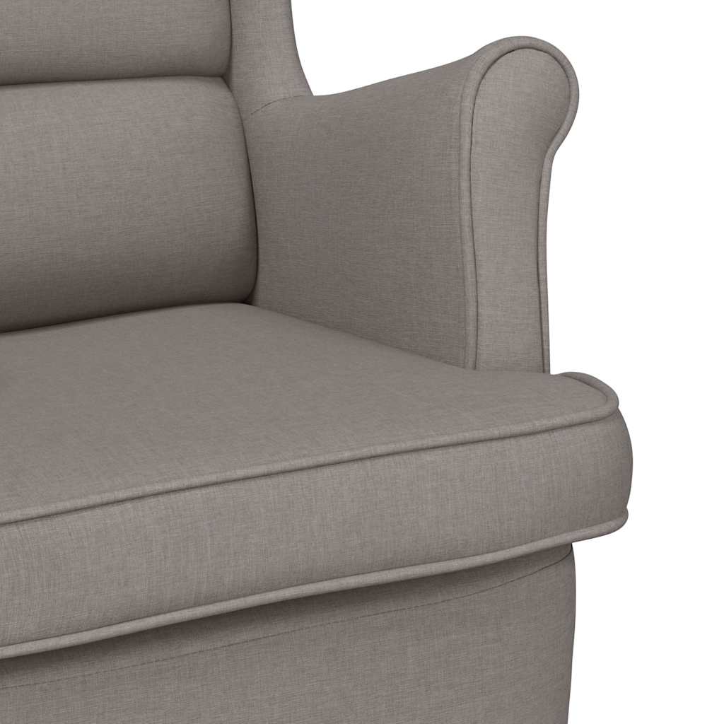 vidaXL Fauteuil à bascule Taupe 74x90x102 cm Tissu