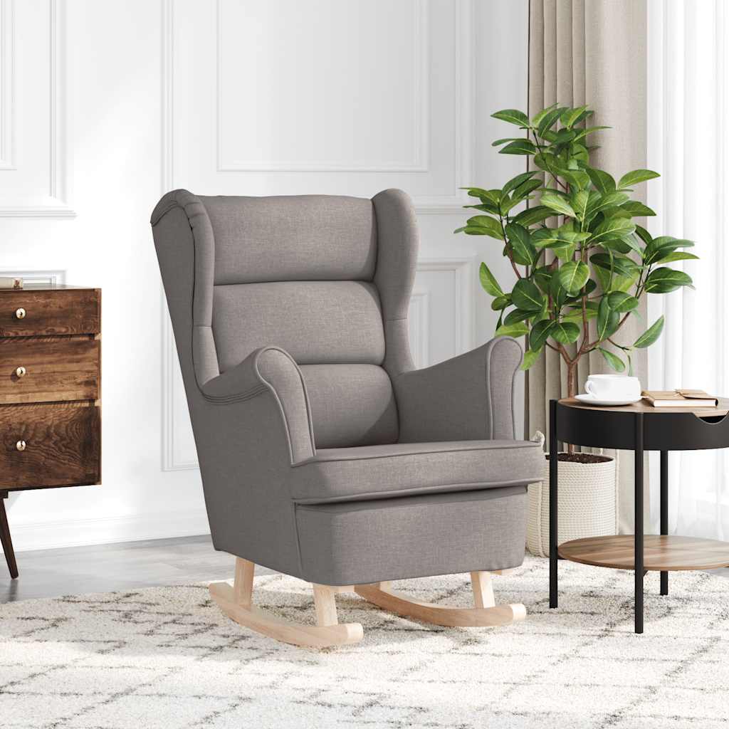 vidaXL Fauteuil à bascule Taupe 74x90x102 cm Tissu