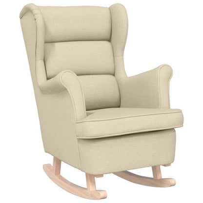 vidaXL Fauteuil à bascule Crème 74x90x102 cm Tissu