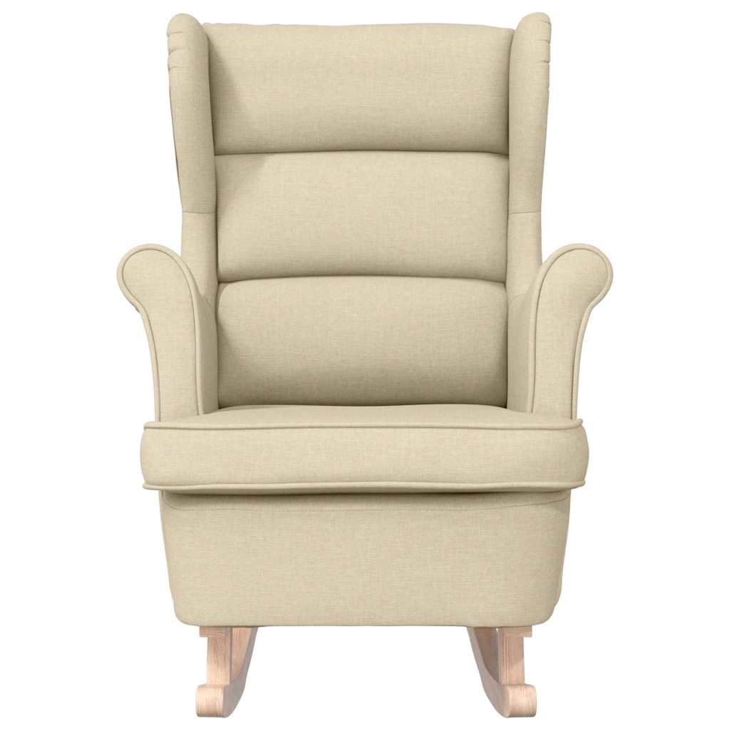 vidaXL Fauteuil à bascule Crème 74x90x102 cm Tissu