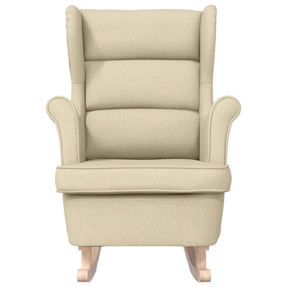 vidaXL Fauteuil à bascule Crème 74x90x102 cm Tissu