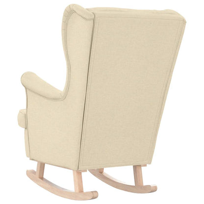 vidaXL Fauteuil à bascule Crème 74x90x102 cm Tissu
