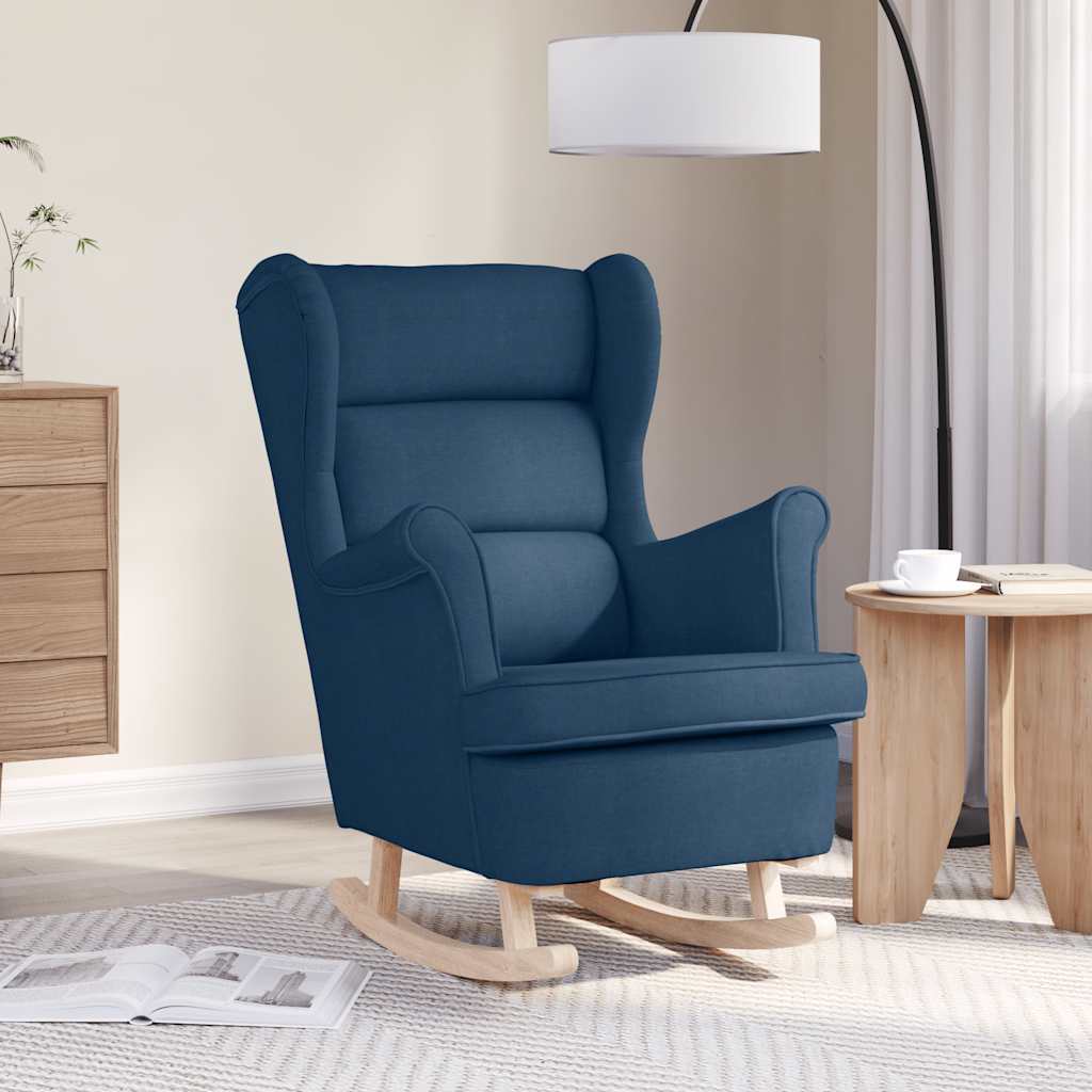 vidaXL Schaukelsessel Blau 74x90x102 cm Stoff