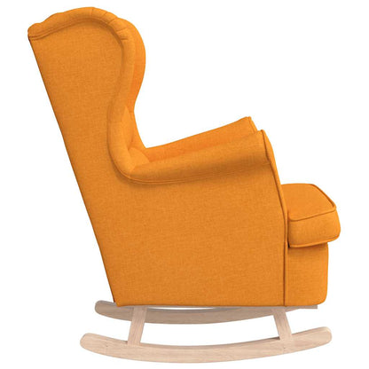 vidaXL Schaukelsessel Dunkelgelb 74x90x102 cm Stoff