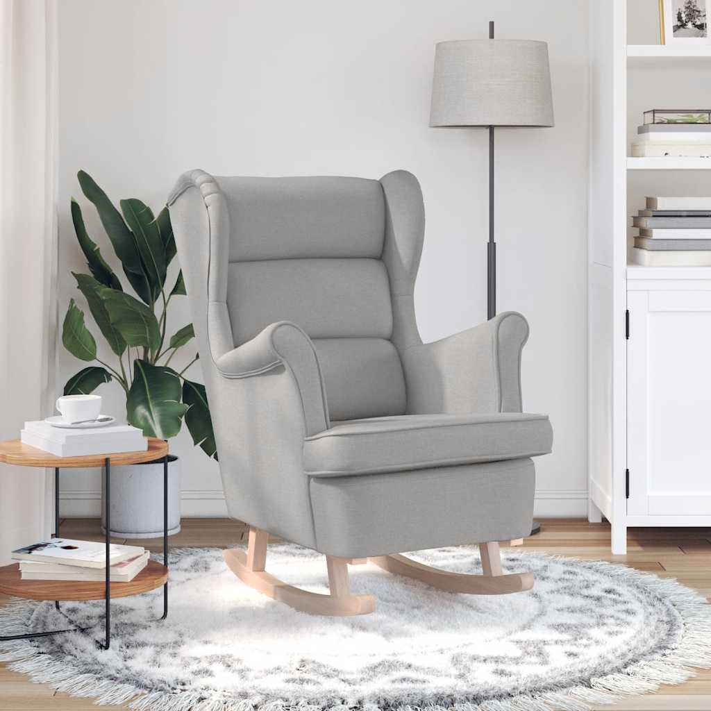 vidaXL Fauteuil à bascule gris nuage 74x90x102 cm tissu