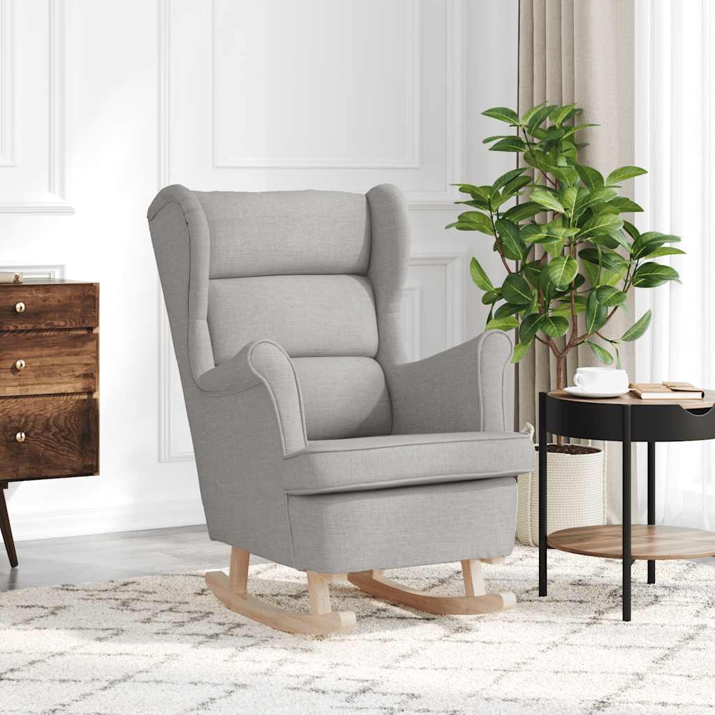 vidaXL Fauteuil à bascule gris nuage 74x90x102 cm tissu