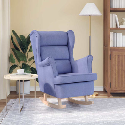 Schaukelsessel Jeansblau 74x90x102 cm Stoff