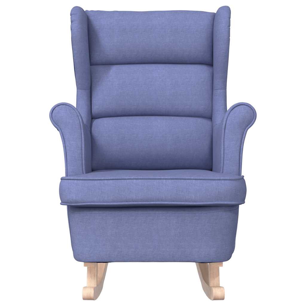 vidaXL Fauteuil à bascule Bleu jean 74x90x102 cm Tissu