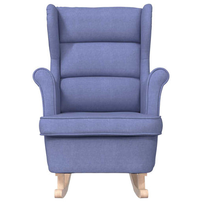 vidaXL Fauteuil à bascule Bleu jean 74x90x102 cm Tissu