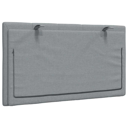 vidaXL Kopfteil-Kissen "Hanko" Hellgrau 80 cm Stoff
