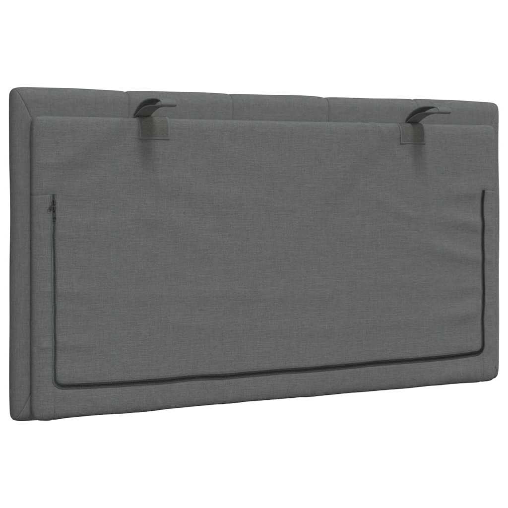 vidaXL Kopfteil-Kissen "Hanko" Dunkelgrau 80 cm Stoff