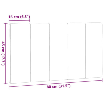 Kopfteil-Kissen "Hanko" Dunkelbraun 80 cm Stoff