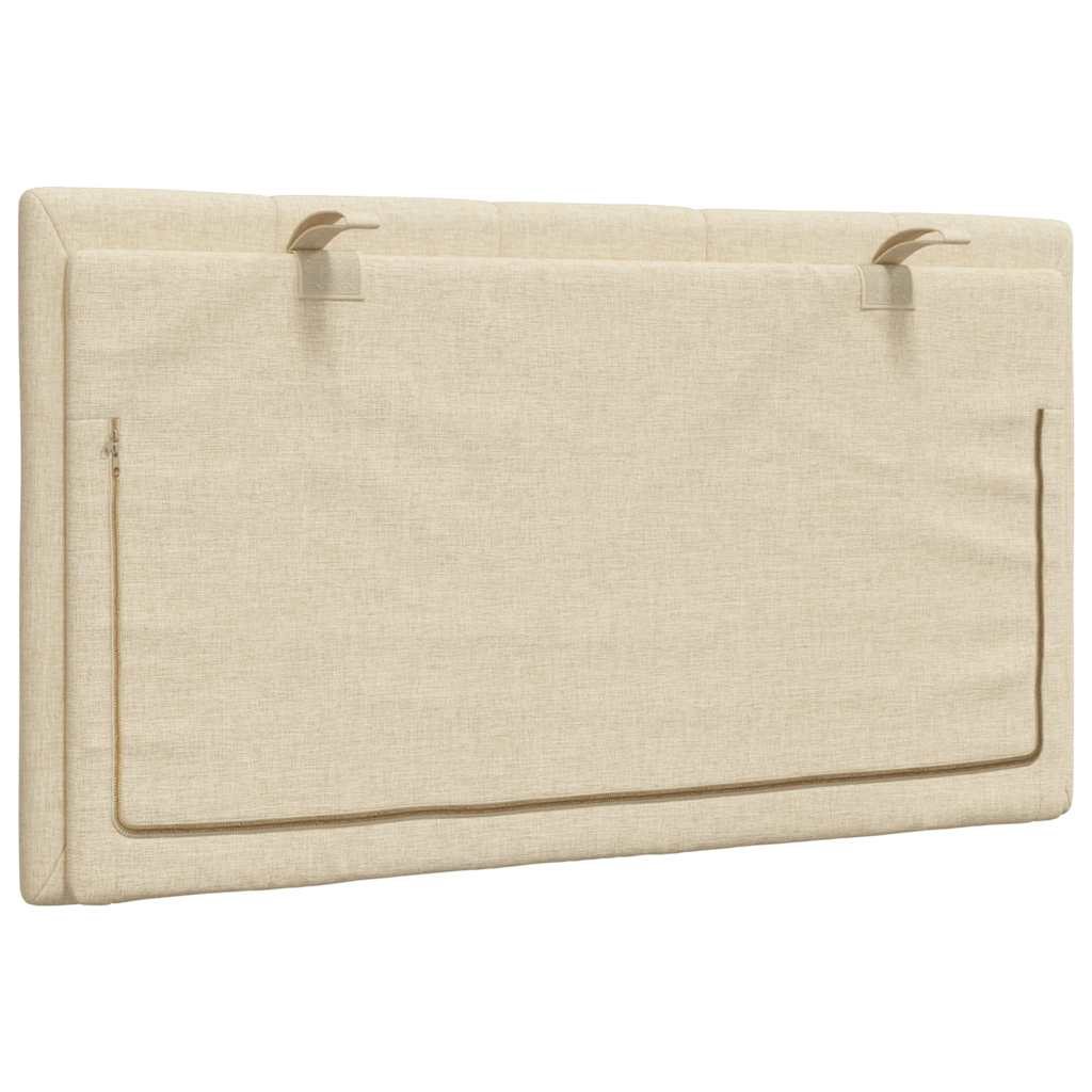vidaXL Kopfteil-Kissen "Hanko" Creme 80 cm Stoff